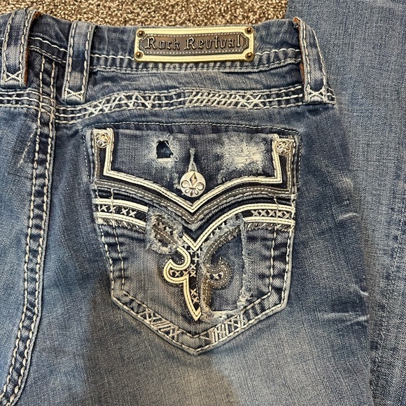 Donna midrise bootcut rock revival jeans vintage - Picture 4 of 10